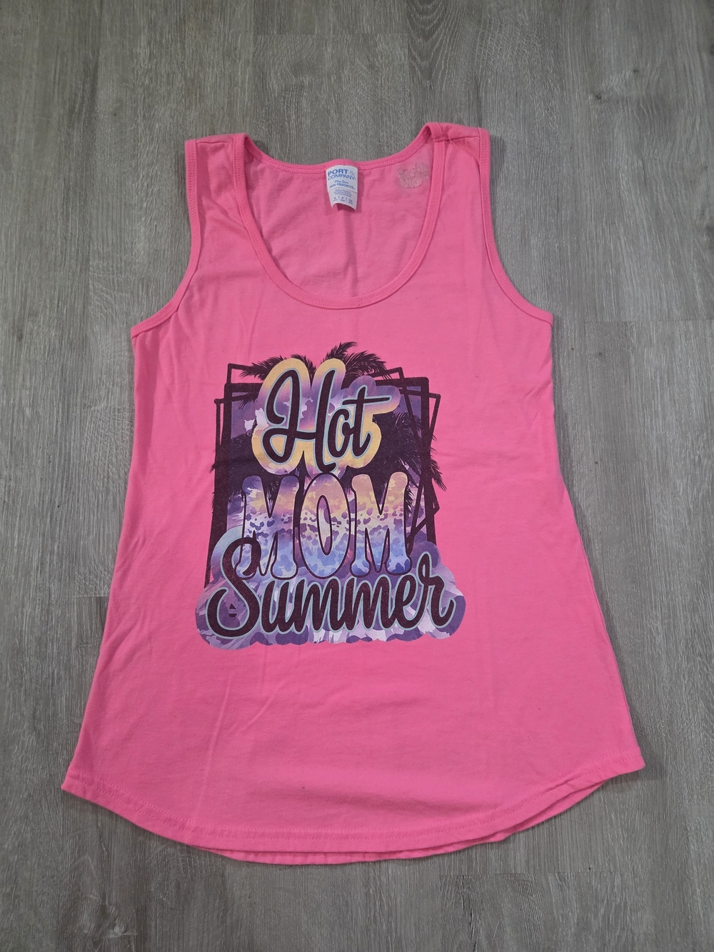 'Hot Mom Summer' Pink Tank Top